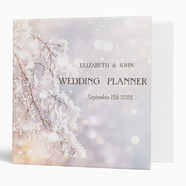 Winter Wonderland Branches 3 Ring Binder (Front/Inside)