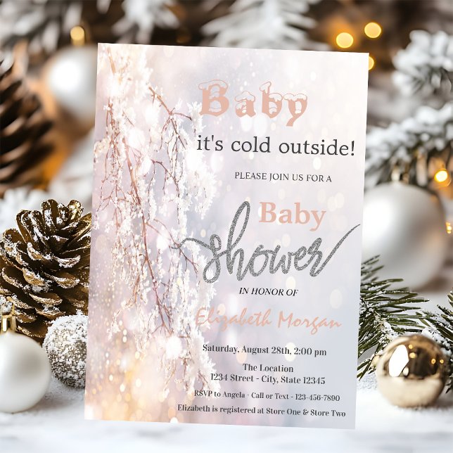 Winter Wonderland Branches Baby Shower  Invitation (Creator Uploaded)