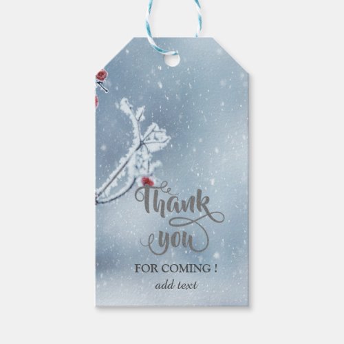 Winter Wonderland Branches Blue Gift Tags