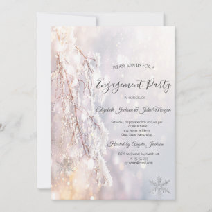 Winter Wonderland Branches Engagement Invitation