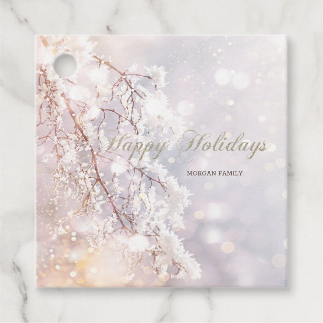 Winter Wonderland Branches Favor Tags (Front)