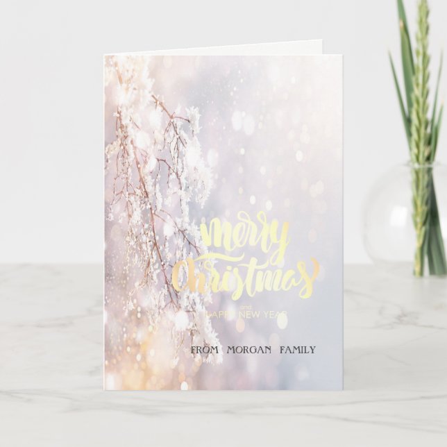 Winter Wonderland Branches Holiday Card (Front)