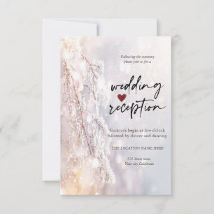 Winter Wonderland Branches Reception Invitation