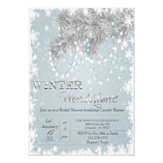 Winter Wonderland Bridal Shower Invitation | Zazzle.com