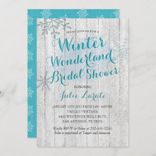Winter Wonderland Bridal Shower invitation