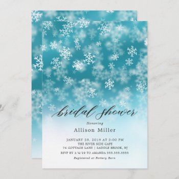 Winter Wonderland Bridal Shower Invitations by celebrateitweddings at Zazzle