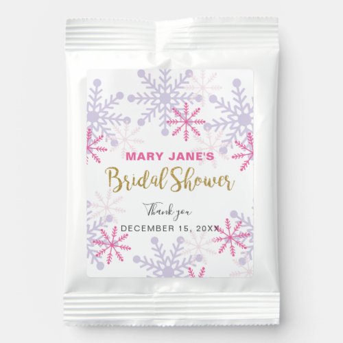 Winter Wonderland Bridal Shower Pink Snowflake   Margarita Drink Mix