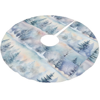 winter wonderland brushed polyester tree skirt