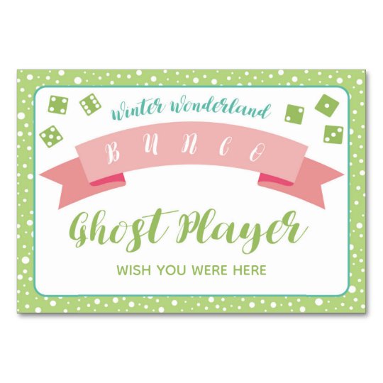 Winter Wonderland Bunco Game Ghost Player Card | Zazzle.com