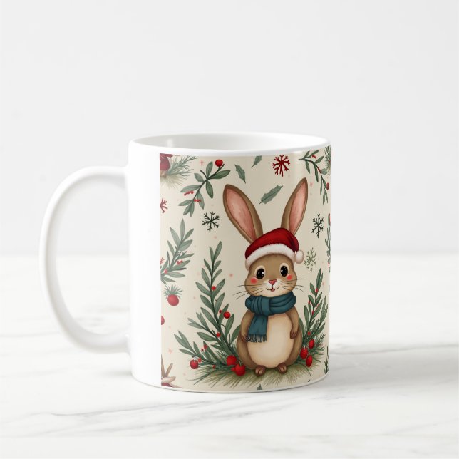 Winter Wonderland Bunny Coffee Mug (Left)