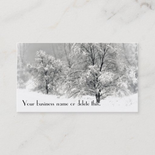 Customizable Winter Wonderland Business Card Templates