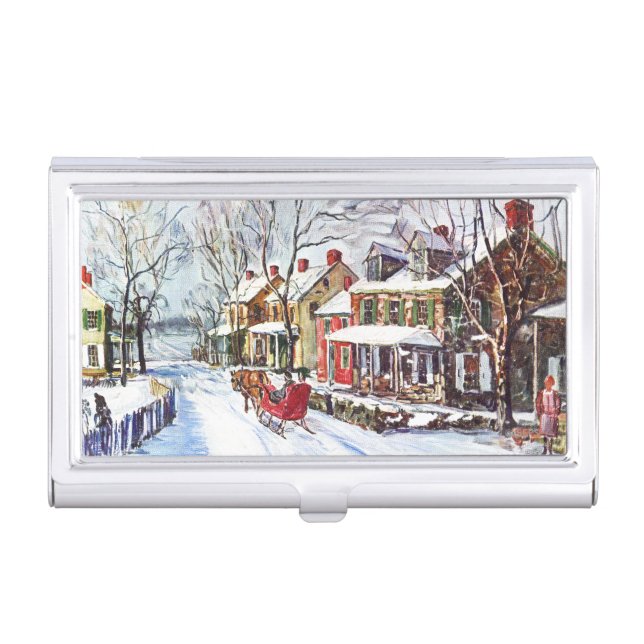 Winter Wonderland Business Card Case (Front)