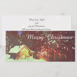Winter Wonderland Cabin Merry Christmas Cozy