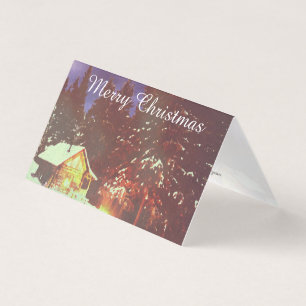 Winter Wonderland Cabin Merry Christmas Cozy