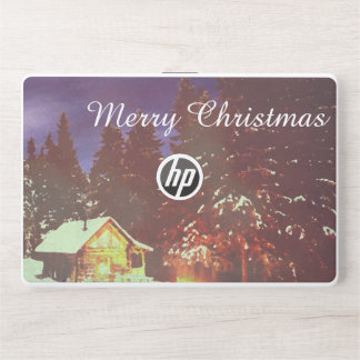 Winter Wonderland Cabin Merry Christmas Cozy HP Laptop Skin