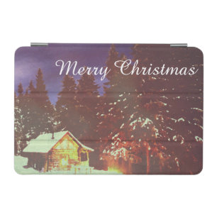 Winter Wonderland Cabin Merry Christmas Cozy iPad Mini Cover