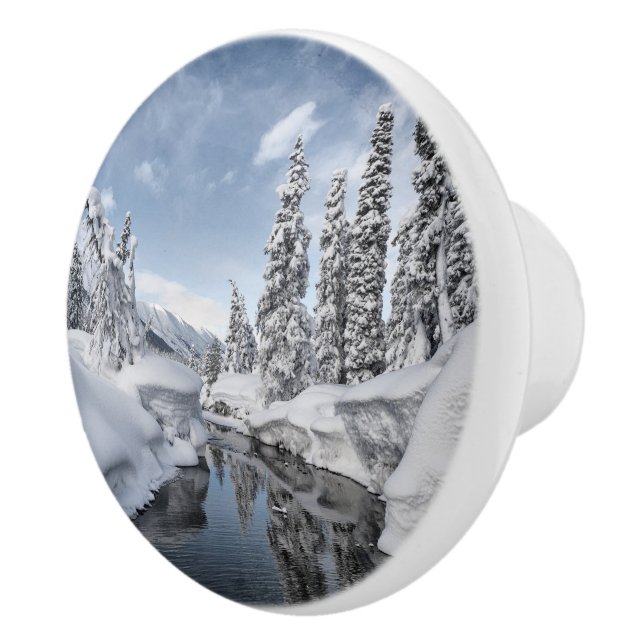 Winter Wonderland Ceramic Knob (Right)