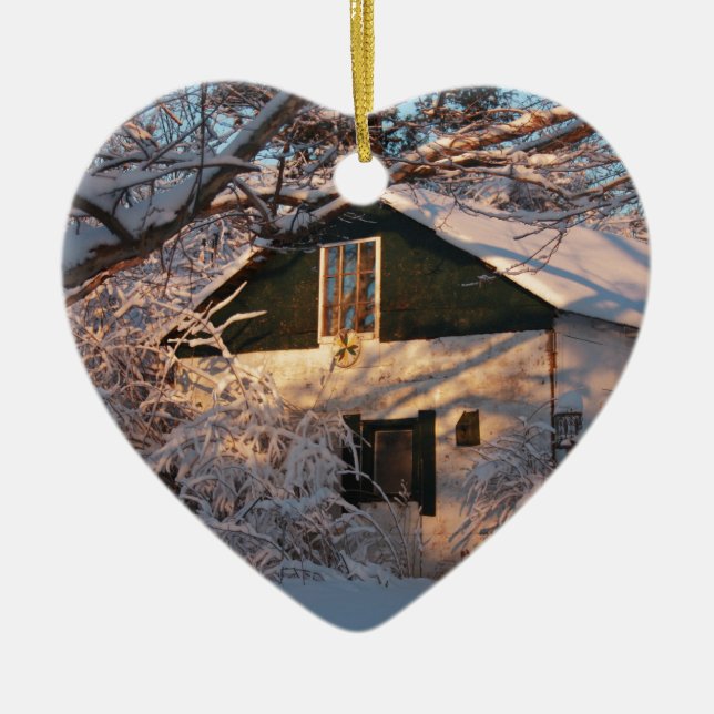 Winter Wonderland Ceramic Ornament (Front)