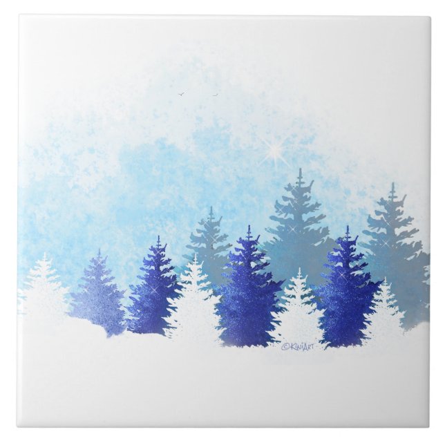 Winter Wonderland Ceramic Tile (Front)