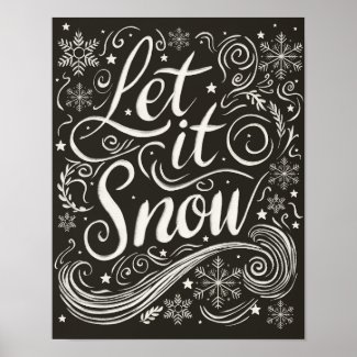 Winter Wonderland Chalkboard Let It Snow
