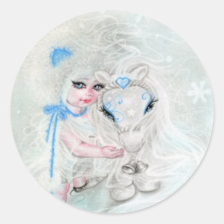 Winter Wonderland Chibi Girl Pony sticker