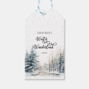 Winter Wonderland Christmas Baby Shower Gift Tags