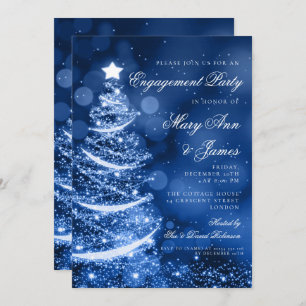 Winter Wonderland Christmas Engagement Party Invitation