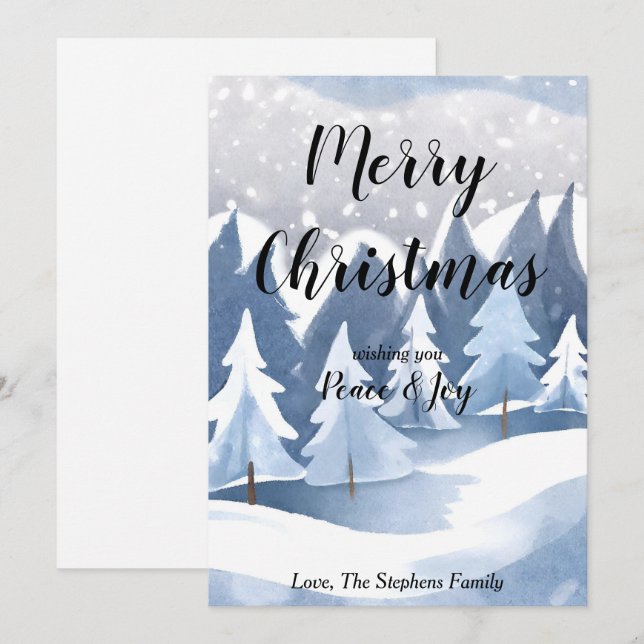 Winter Wonderland Christmas Greeting Holiday Card (Front/Back)
