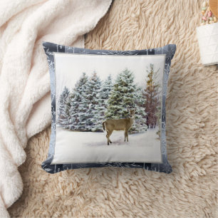 Winter Wonderland Christmas Holiday Cotton Pillow