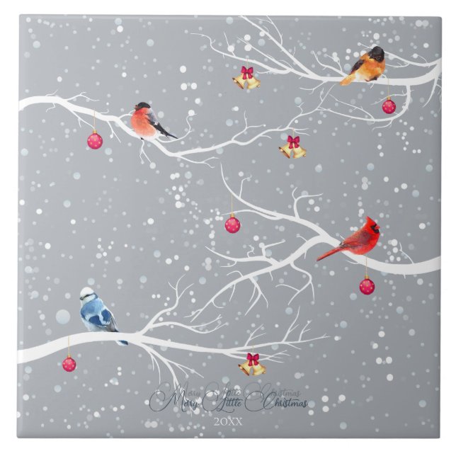Winter Wonderland Christmas Holidays Ceramic Tile (Front)