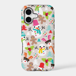 Winter wonderland christmas illustration iphone 17 case