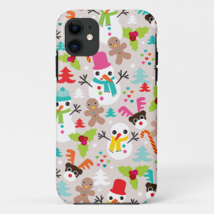 Winter wonderland christmas illustration iphone iPhone 11 case