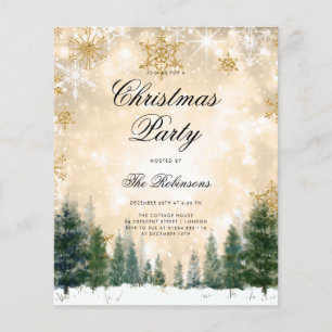 Winter Wonderland Christmas Invite Program Menu Flyer