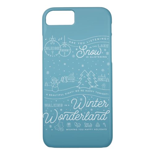 Winter Wonderland Christmas iPhone Case  Blue
