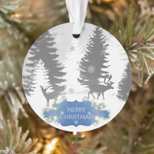 Winter Wonderland Christmas Ornament - Blue (Tree)