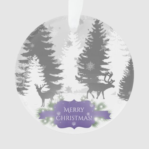 Winter Wonderland Christmas Ornament _ Purple