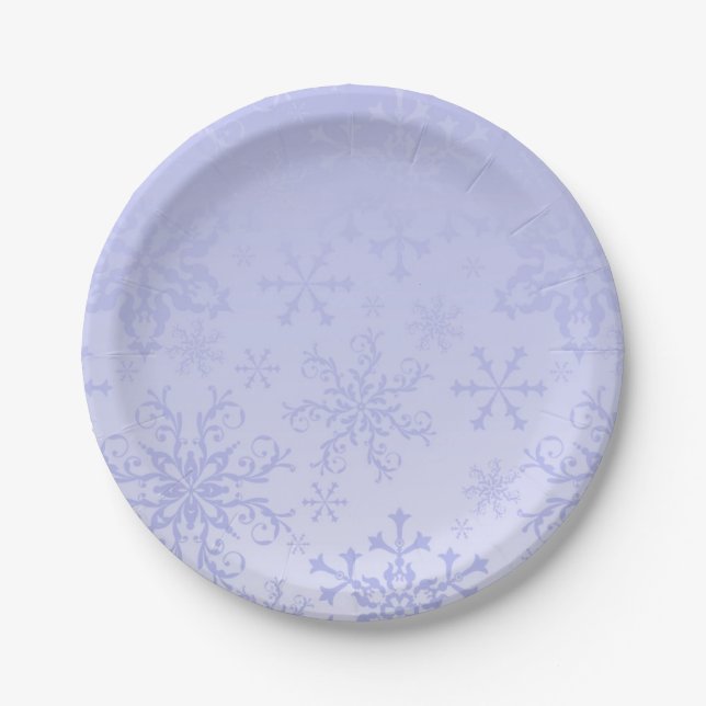 Winter Wonderland Christmas Paper Plates (Front)