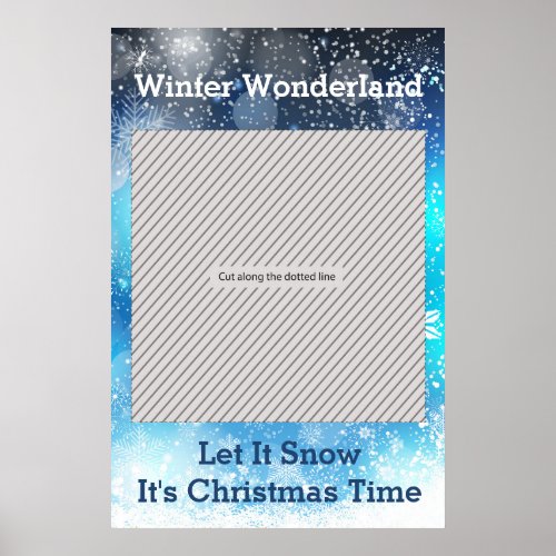 Winter Wonderland Christmas Party Photo Booth Poster
