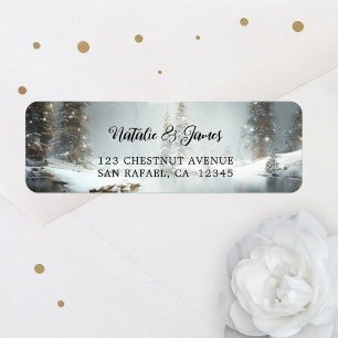 Winter Wonderland Christmas Return Address Label