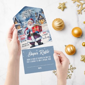 Winter Wonderland Christmas Santa Baby Shower