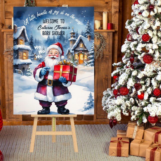 Winter Wonderland Christmas Santa Baby Shower  Foam Board (Creator Uploaded)