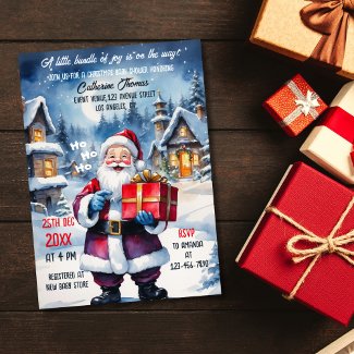 Winter Wonderland Christmas Santa Baby Shower