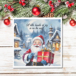 Winter Wonderland Christmas Santa Baby Shower  Napkins