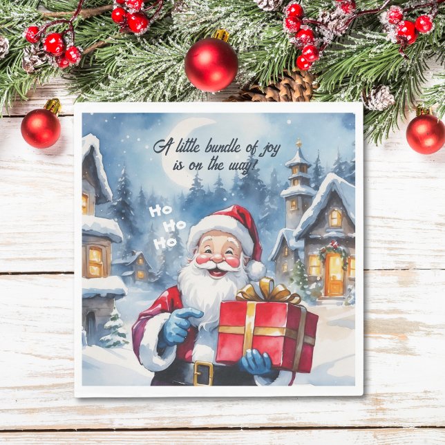 Winter Wonderland Christmas Santa Baby Shower  Napkins (Creator Uploaded)