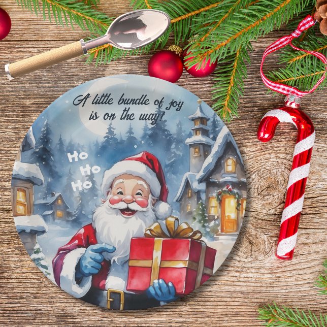 Winter Wonderland Christmas Santa Baby Shower  Paper Plates (Creator Uploaded)