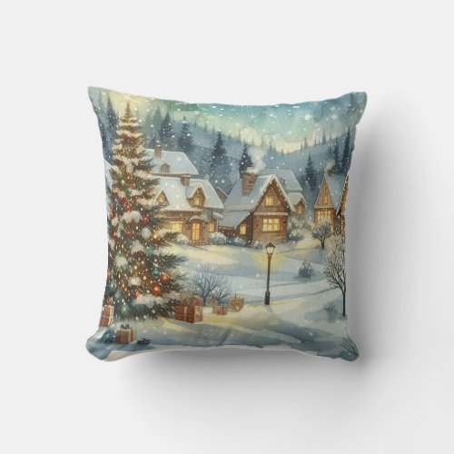 Winter Wonderland Christmas Throw Pillow
