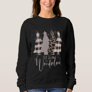 Winter Wonderland Christmas Tree Buffalo Plaid Leo Sweatshirt