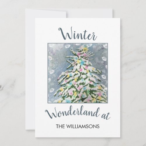 Winter Wonderland Christmas Tree Holiday Card