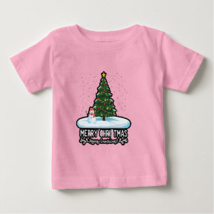 "Winter Wonderland: Christmas Trees, Snowmen & Rei Baby T-Shirt
