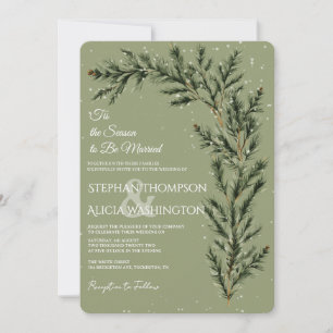 Winter Wonderland Christmas Wedding Invitation